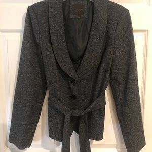 The Limited brand suit jacket, size L. Has tie belt that may be removed.